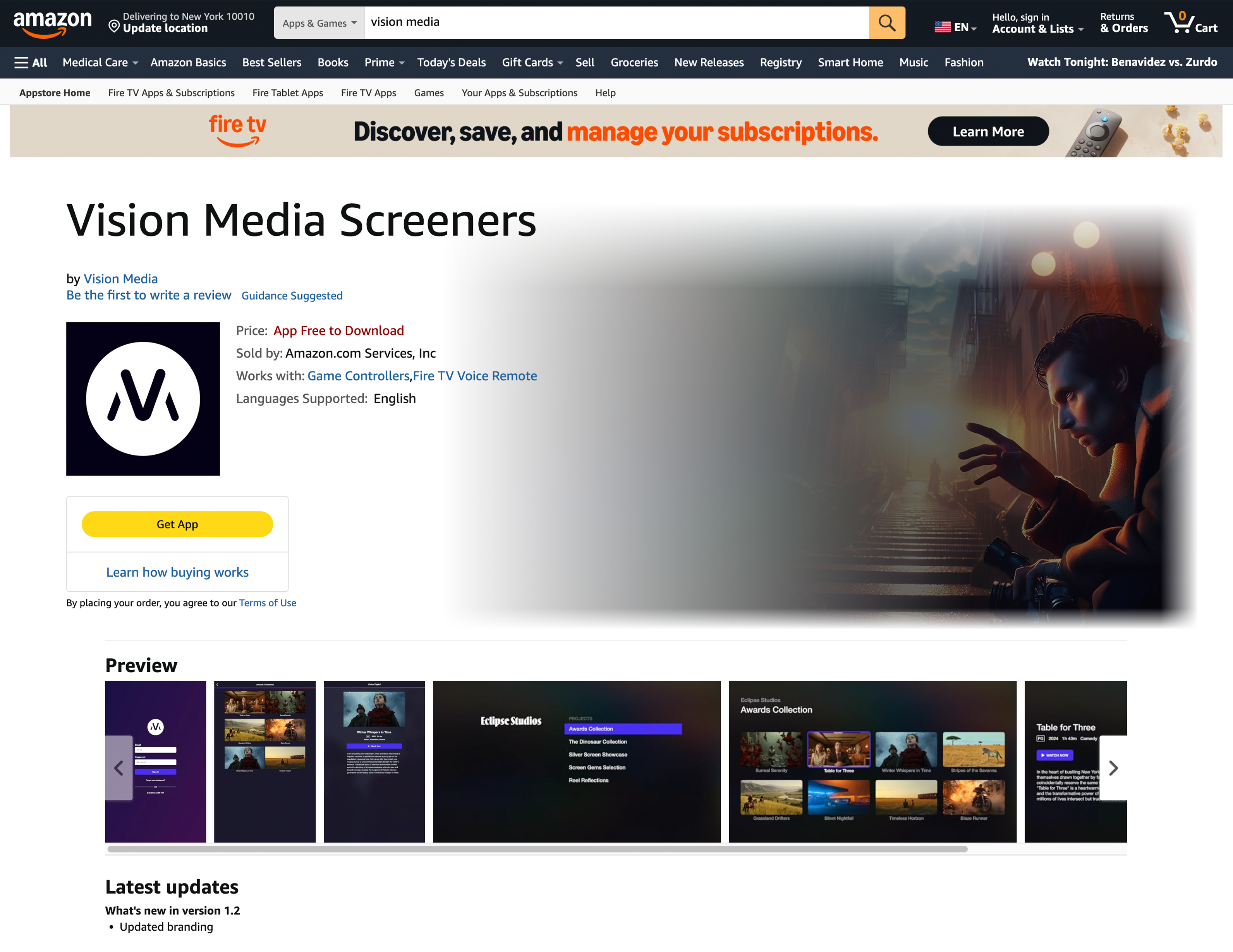 Vision Media Screeners on Amazon Search